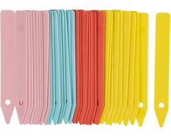 Nature Plantetiketten/plantenlabels - 80x - kleurenmix - kunststof - 10 cm - steeketiketten