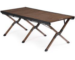 Naturehike grote opvouwbare campingtafel – Aluminium – Met rolbaar blad - 125 × 60 x 45 cm - voor 6 personen