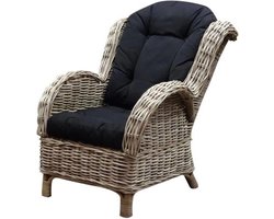 Naturel relax lounge tuinstoel - olefin black