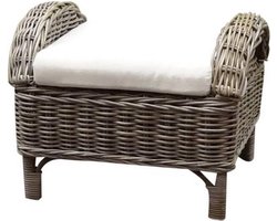 Naturel relax voetenbank 50x65xH43 cm wit