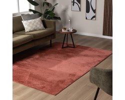 NATURL. Laagpolig vloerkleed - Essenza Terracotta | Effen vloerkleed - 230x330cm