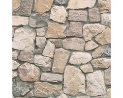 Natuur behang Profhome 692412-GU papier behang licht gestructureerd met natuur patroon mat beige grijs beigerood 5,33 m2