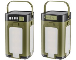 NatuurGenoot® IPX4 waterdichte led lantaarn voor Buiten - Camping Lamp- Solar Kampeerlamp-Noodlamp- Tuinverlichting- Zaklamp Oplaadbaar- Opladen via zonne-energie en USB