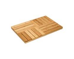 Natuurlijke bamboe badmat - Antislip - Vochtbestendig - 1 stuk