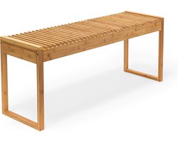 Natuurlijke bamboe halbank voor terras en balkon - 3-4 personen, 120 cm breed