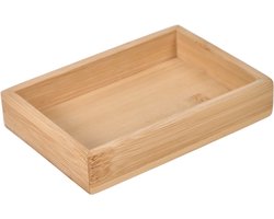 Natuurlijke bamboe zeephouder, bamboe zeepbakje, enkele drain bamboe zeepbakje, voor zeepwasmachine, spons, wastafel, dienblad, 1 stuk tokaneit