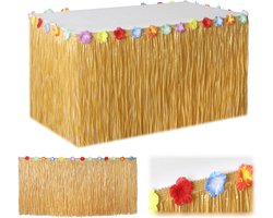Natuurlijke Gras Tafelrok voor Hawaii Decoratie bij Barbecues, Tuinfeesten en Tropische Evenementen