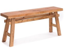 Natuurlijke Houten Bank - Rustieke Halbank, Keukenbank en Zitbank 118x27,5x53 cm