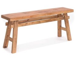 Natuurlijke Houten Bank - Rustieke Halbank, Keukenbank en Zitbank 118x27,5x53 cm