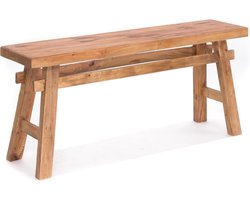 Natuurlijke Houten Bank - Rustieke Halbank, Keukenbank en Zitbank 118x27,5x53 cm