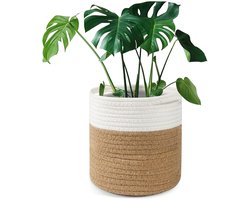 Natuurlijke Katoenen Plantenpot - Decoratief en Functioneel - 1 stuk - 20 cm
