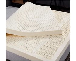 Natuurlijke Latex Matras - Rubberen Matras - Comfortabel Slapen - Poriënventilatie - 90x200cm - Natuurlijk