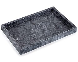 Natuurlijke Marmeren Steen Opberglade 30x20cm - Decoratieve Rechthoekige Plaat voor Keuken en Badkamer