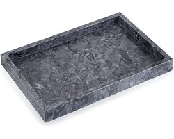 Natuurlijke Marmeren Steen Opberglade 30x20cm - Decoratieve Rechthoekige Plaat voor Keuken en Badkamer