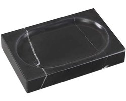 Natuurlijke Marmeren Zeepbakje - Zeep Houder Badkamer - Decoratief Badkamer - Gemaakt van Massief Marmer - 48x81mm - Zwart