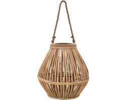 Natuurlijke Rotan Lantaarnhouder voor Kaarsen - Hangend en Vrijstaand