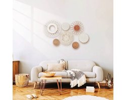 Natuurlijke rotan wanddecoratie - Boho stijl - 1 stuk - Duurzaam materiaal