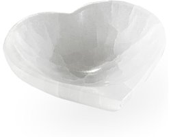 Natuurlijke Seleniet Schaal - Edelsteen Kom - Decoratieve Opslag - Uniek Kristal Uiterlijk - 10x11cm - Wit