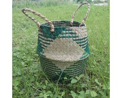 Natuurlijke zeegras mand - Handgemaakte opbergoplossing voor huisdecoratie
