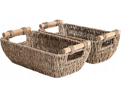 Natuurlijke Zeegras Opbergmand - Boho Stijl Organizer