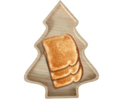 Natuurproduct: Houten Snijplank - Met Stijlvol Kerstboom Design voor een Feestelijke Presentatie op Tafel
