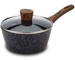 NAVA Nature Steel Steel pan 18 cm 1,75 liter met glazen deksel