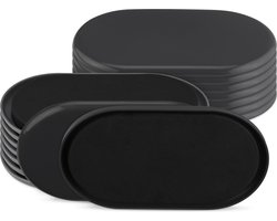 Navaris 16x meubelglijders voor stoelpoten - Zelfklevende ovalen viltjes voor onder meubelpoten - Geschikt voor houten vloeren en tapijt