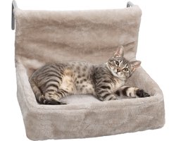 Navaris hangmat radiator voor katten - Kattenmand voor aan de verwarming - Mand met uitneembaar kussen - Kattenbed van 40 x 30 x 15 cm - Tot 6 kg
