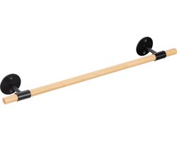 Navaris houten handdoekrek van bamboe - 43,5 cm lengte - Voor aan de muur - Inclusief bevestigingsmateriaal