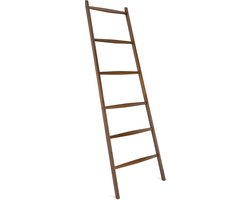 Navaris multifunctionele houten handdoeken ladder - 6 treden voor baddoeken, kleding, beddengoed - Voor slaapkamer, badkamer - Handdoek standaard