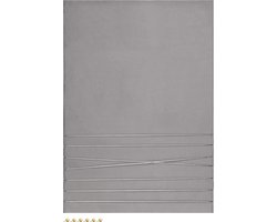 Navaris prikbord fotowand met lint - Fotohouder 70 x 50 cm - Fluwelen fotoprikbord - Voor foto's en ansichtkaarten - Inclusief punaises - Grijs