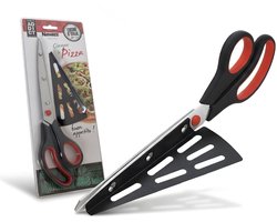 Navazz Pizzaschaar - Pizzaschaar met Serveerschep - Pizzasnijder - Pizzaknipper voor dikke & dunne bodems - RVS