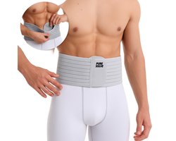 Navelbreukband met drukpelotte s/m dames & heren -grijs - liesbreukband - navelbreukbandages - rugbrace - hernia kussen - buikband - navelbreuk - vermindert de pijn - Merk: Puresolve