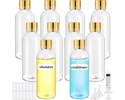 Navulbare Reisflessen voor Toiletartikelen - Transparante Plastic Flessen met Trechters en Etiketten (10st|100ml)