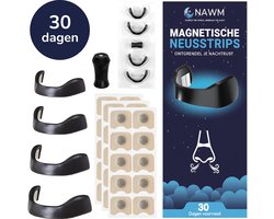 NAWM® Magnetische Neusstrips - 30 paar - Anti Snurk Pleisters - Slaapproblemen - Neusspreider - Beter Slapen - Anti Snurk - 30 dagen voorraad