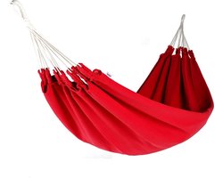 Naya Nayon Hangmat La Chagra Rood Basic - 120 x 330 cm - 100 % katoen - handgemaakt in Ecuador