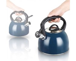 NBAP® Fluitketels Voor op Gas - Waterkoker - Heetwaterdispenser - Camping - Blauw en Zwart