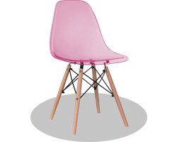 NDECO - Set van 4 - Transparant Rose - Stoel - Design Stoel