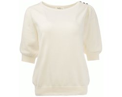 NED T-shirt Dhalia 1 2 Ss 26s1-u106-39 01 Ecru Dames Maat - XL