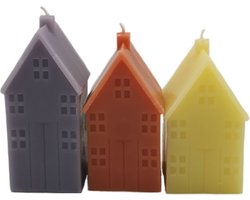 Nederlandse Grachtenhuisjes Typisch Hollandse cadeaus Hollandse Souvenir Kaarsen set van 3 stuks