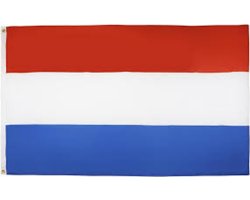 Nederlandse Vlag | 150x90 cm | Nederland Vlag | 100% Polyester | Messing Ogen | Weerbestendig