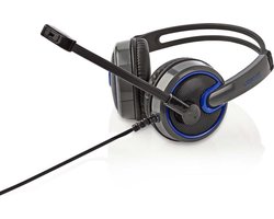 Nedis Gaming Headset - Over-Ear - Stereo - 2x 3.5 mm - Inklapbare Microfoon - 2.20 m - Zonder Verlichting