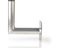 Nedis Muurbeugel voor Satellietschotel - Afstand tot de Muur: 250 mm - Diameter klem: 50 mm - Maximale schotelgrootte: 100 cm - Aluminium - Zilver