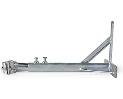 Nedis Muurbeugel voor Satellietschotel - Minimale muurafstand: 350 mm - Maximale muurafstand: 660 mm - Afstand tot de Muur: 0.00 mm - Diameter klem: 32 - 42 mm - Staal - Zilver