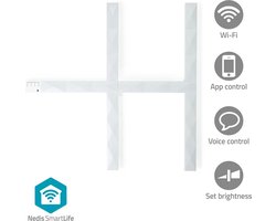 Nedis SmartLife LED Wand Lamp – Incl. App – RGB – Led Lamp – Led Strip – 6 Stuks - Vaderdag Cadeau