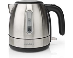 Nedis Waterkoker – Inhoud 1.0 Liter – 2200 Watt – RVS/Zilver