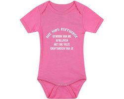 Nee Niks Koetsiekoe Gewoon Afblijven Met Die Vieze Graftakken Van Je Babyromper - meisjes rompertje - romper - baby - babykleding - grappig - kado - cadeau - meisje