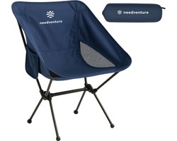 needventure® Campingstoel - Kampeerstoel - Strandstoel - Visstoel - Vouwstoel - Opvouwbaar - Inklapbaar - Lichtgewicht - Blauw