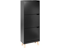 NEIKA - Schoenenkast - Zwart - MDF