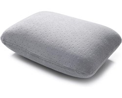 Nekkussen - Nekkussen vliegtuig - Nekkussen memory foam- Compact kampeerkussen - Lichtgewicht draagbaar - Afneembare hoes - Ideaal voor reizen - slapen - kamperen - dutjes en nek- lendensteun - Lichtgrijs